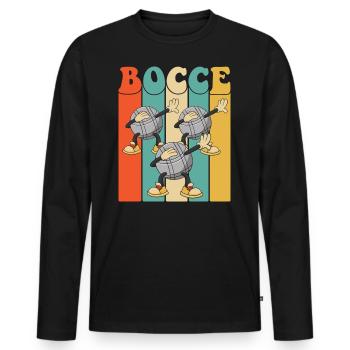 Boccespieler Dabbing Bacce Ball mit Jack Bocci - Männer Premium Bio Langarmshirt - Schwarz - Vorne - Nico (187cm)