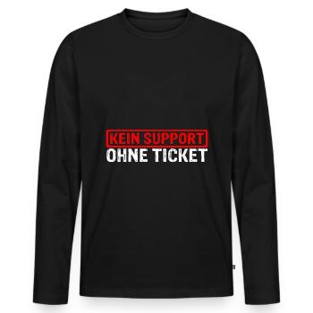 Systemadministrator Admin Itler Programmierer Büro - Männer Premium Bio Langarmshirt - Schwarz - Vorne - Nico (187cm)