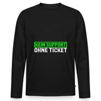 Systemadministrator Admin Itler Programmierer Büro - Männer Premium Bio Langarmshirt - Schwarz - Vorne - Nico (187cm)