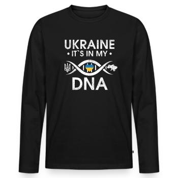 Stolz Darauf, Ukrainisch Zu Sein Ukrainische - Männer Premium Bio Langarmshirt - Schwarz - Vorne - Nico (187cm)