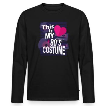 This is my 80s heart-lacquer costume cassette - Men's Premium Organic Long Sleeve Shirt - black - Front - Nico (187cm)