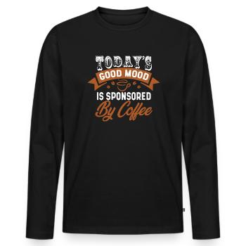 Quote about reading books for girls - Men's Premium Organic Long Sleeve Shirt - black - Front - Nico (187cm)