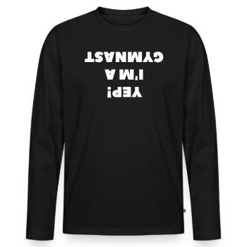 Oui, je suis un cadeau de citation Turner pour les athlètes - T-shirt manches longues Premium bio Homme - noir - Devant - Nico (187cm)