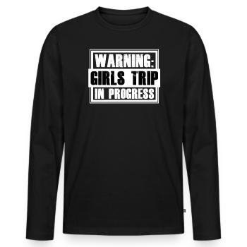 Mädchen Reise In Bearbeitung Freunde Reisen Reise - Männer Premium Bio Langarmshirt - Schwarz - Vorne - Nico (187cm)
