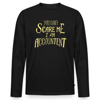 I Am Accountant Suit Halloween Monster Fear - Men's Premium Organic Long Sleeve Shirt - black - Front - Nico (187cm)