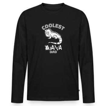 Coolste Iguana Dad Dragon Echse Geckos Reptil - Männer Premium Bio Langarmshirt - Schwarz - Vorne - Nico (187cm)
