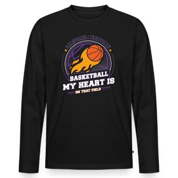 Norwalk California Basketball Ist Auf Diesem Feld - Männer Premium Bio Langarmshirt - Schwarz - Vorne - Nico (187cm)