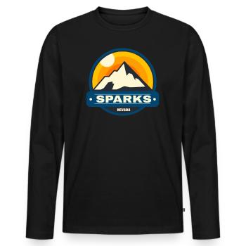 Sparks Nevada Mountains Wildlife Park City Nature - T-shirt manches longues Premium bio Homme - noir - Devant - Nico (187cm)