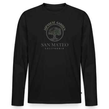 Japanese Garden San Mateo California Forest - Men's Premium Organic Long Sleeve Shirt - black - Front - Nico (187cm)