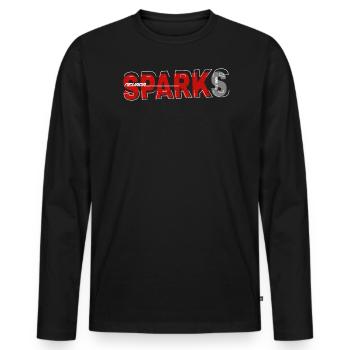 Sparks Nevada Est 1905 Ville Lieu Populaire - T-shirt manches longues Premium bio Homme - noir - Devant - Nico (187cm)