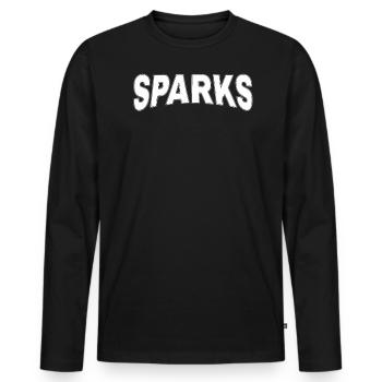Sparks Nevada Est 1905 Ville Lieu Populaire - T-shirt manches longues Premium bio Homme - noir - Devant - Nico (187cm)