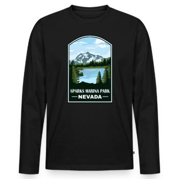 Sparks Marina Park Nevada Mountain Explorer - T-shirt manches longues Premium bio Homme - noir - Devant - Nico (187cm)
