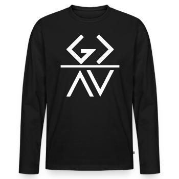 Gott Glaube An Jesus Religion Geschenk - Männer Premium Bio Langarmshirt - Schwarz - Vorne - Nico (187cm)