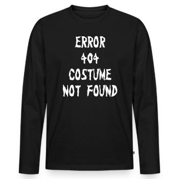 Erreur 404 Costume d’Halloween introuvable - T-shirt manches longues Premium bio Homme - noir - Devant - Nico (187cm)