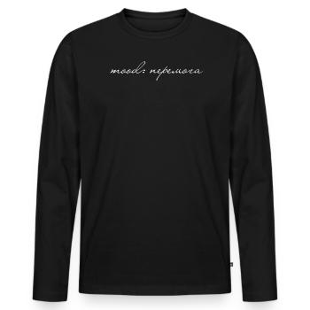 Ukrainischer Sprachkampf Gewinnendes Stimmungs - Männer Premium Bio Langarmshirt - Schwarz - Vorne - Nico (187cm)