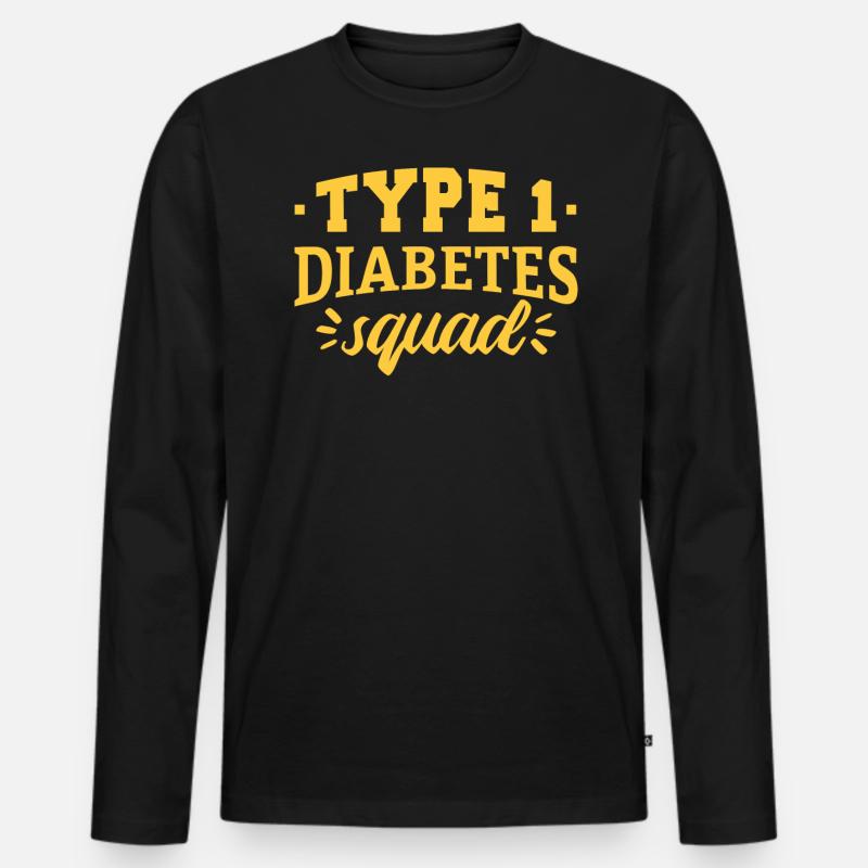 Der Typ-1-Diabetes-Kaderkrankheit - Männer Premium Bio Langarmshirt - Schwarz