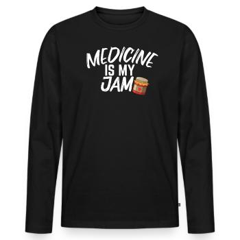 Medizin Ist Mein Jam Doctor Hospital Polyclinic - Männer Premium Bio Langarmshirt - Schwarz - Vorne - Nico (187cm)