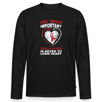 Les choses les plus importantes à propos des groupes Krankheitsbach - T-shirt manches longues Premium bio Homme - noir - Devant - Nico (187cm)
