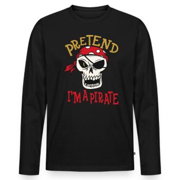 Imagine - Men's Premium Organic Long Sleeve Shirt - black - Front - Nico (187cm)