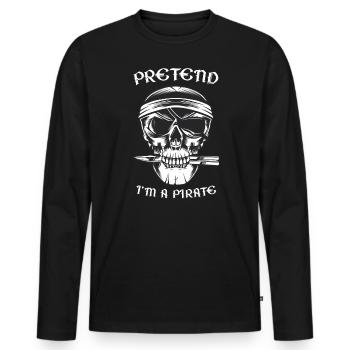 Imagine - Men's Premium Organic Long Sleeve Shirt - black - Front - Nico (187cm)