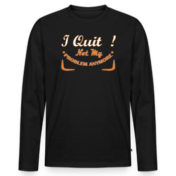 Je n’annule plus mon problème - T-shirt manches longues Premium bio Homme - noir - Devant - Nico (187cm)