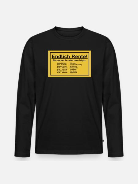 Bitte Beachten Sie Meinen Neuen Zeitplan - Männer Premium Bio Langarmshirt - Schwarz