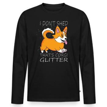 Je ne me débarrasse pas de la citation de Corgi - T-shirt manches longues Premium bio Homme - noir - Devant - Nico (187cm)
