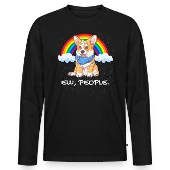 Ew People Flaum Kawaii Hundezitat Breed Haustier - Männer Premium Bio Langarmshirt - Schwarz - Vorne - Nico (187cm)