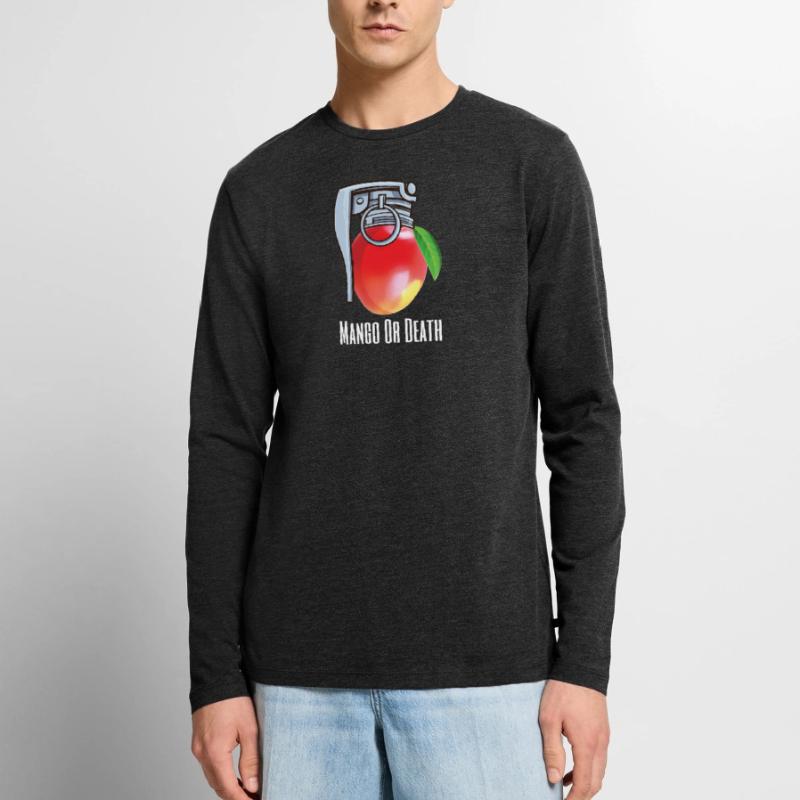 Mango- Oder Todesfruchtliebhaber Streichzitat Männer Premium Bio Langarmshirt