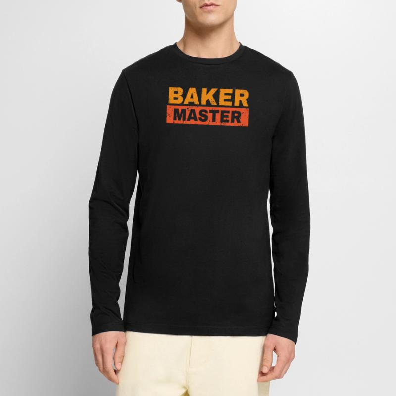 Master Baker Cook Chef Biscuits Pâte de Noël T-shirt manches longues Premium bio Homme