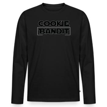 Cookie Bandit Baker Master Cook Chef Noël - T-shirt manches longues Premium bio Homme - noir - Devant - Nico (187cm)