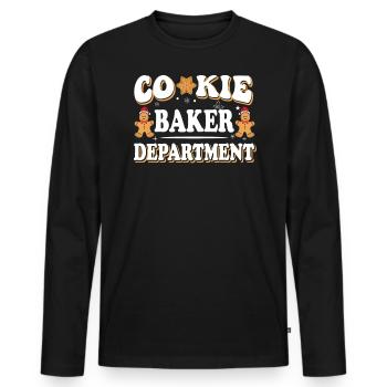 Сookie Baker Abteilung Koch Chef Weihnachtsmagie - Männer Premium Bio Langarmshirt - Schwarz - Vorne - Nico (187cm)