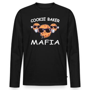 Сookie Baker Mafia Cook Chef Christmas Magic - Men's Premium Organic Long Sleeve Shirt - black - Front - Nico (187cm)