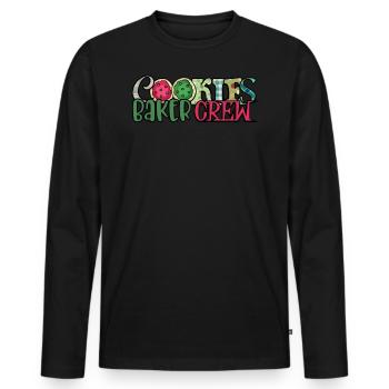 Сookie Baker Crew Cook Chef Weihnachtsmagie - Männer Premium Bio Langarmshirt - Schwarz - Vorne - Nico (187cm)