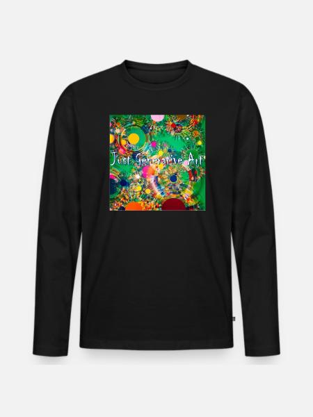 Nur Generative Kunstprogrammierung Bildcode - Männer Premium Bio Langarmshirt - Schwarz
