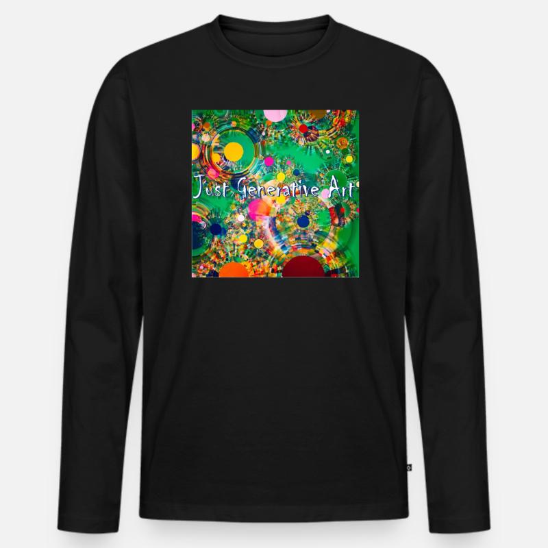 Generative Art Programming Only Image Code Men's Premium Organic Long Sleeve Shirt