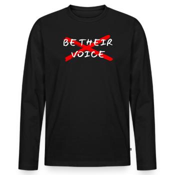 Soyez votre métier linguistique de la - T-shirt manches longues Premium bio Homme - noir - Devant - Nico (187cm)