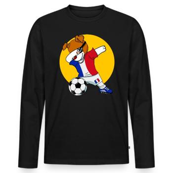 France Soccer UK Uniformes Jack Russell - T-shirt manches longues Premium bio Homme - noir - Devant - Nico (187cm)