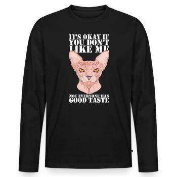 Ce n’est pas grave si tu ne m’aimes pas tous - T-shirt manches longues Premium bio Homme - noir - Devant - Nico (187cm)
