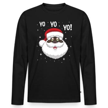 Black Santa Claus Imani Faith - Men's Premium Organic Long Sleeve Shirt - black - Front - Nico (187cm)