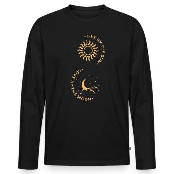 Je n’ai que Bitcoin pour vos microcircuits - T-shirt manches longues Premium bio Homme - noir - Devant - Nico (187cm)