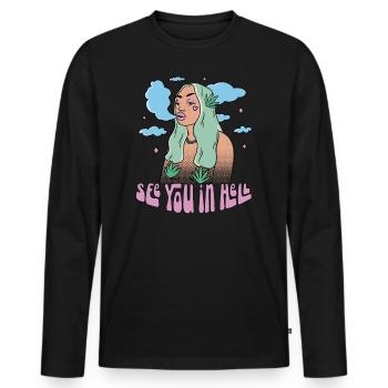Rendez-vous à Hell Mermaid Smoke - T-shirt manches longues Premium bio Homme - noir - Devant - Nico (187cm)