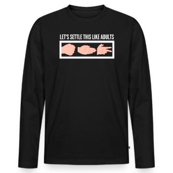 Let's do it according to the rules of adults - Men's Premium Organic Long Sleeve Shirt - black - Front - Nico (187cm)