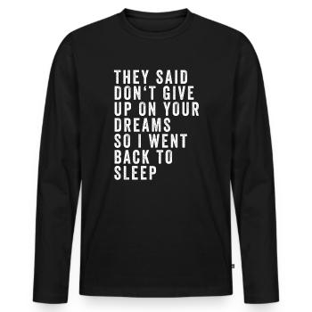 Cool Trendy Teen Saying Funny - T-shirt manches longues Premium bio Homme - noir - Devant - Nico (187cm)