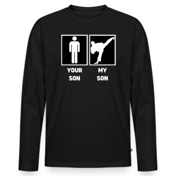 Du Bist Mein Sohn Japanischer Kampfkunst Boy - Männer Premium Bio Langarmshirt - Schwarz - Vorne - Nico (187cm)