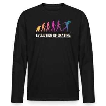 Evolution Of Skating Hobby Ride Eis Zitat Geschenk - Männer Premium Bio Langarmshirt - Schwarz - Vorne - Nico (187cm)