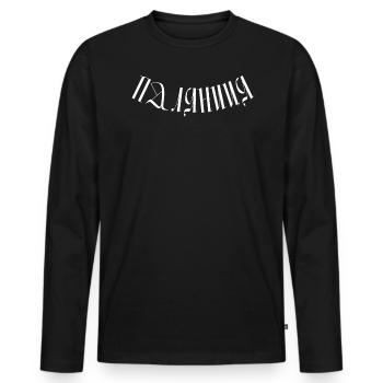 Ukrainian quote National Symbolism bread - Men's Premium Organic Long Sleeve Shirt - black - Front - Nico (187cm)