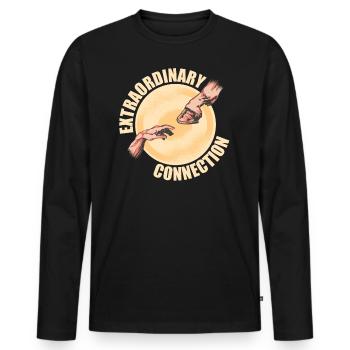 Agriculture combinée exceptionnelle - T-shirt manches longues Premium bio Homme - noir - Devant - Nico (187cm)
