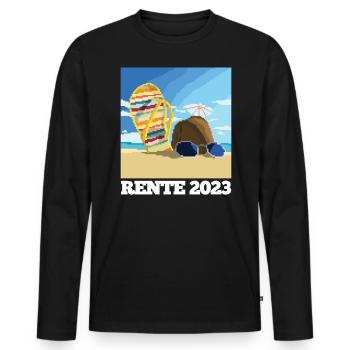 Pension 2023 Beach Pixel Coconut Cocktail - Men's Premium Organic Long Sleeve Shirt - black - Front - Nico (187cm)