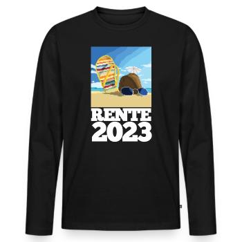 Pension 2023 Beach Pixel Coconut Cocktail - Men's Premium Organic Long Sleeve Shirt - black - Front - Nico (187cm)